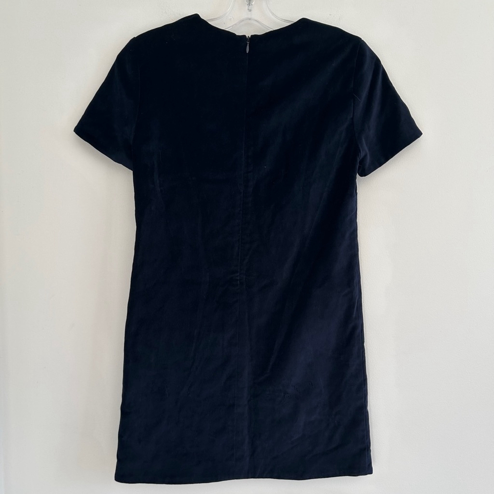 BEC + BRIDGE Velvet Mini Dress Navy Blue Size 2 Short Sleeve - Picture 7 of 11
